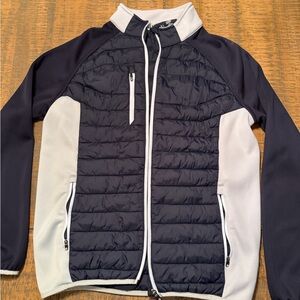 Men's Black and Gray Windbreaker Jacket